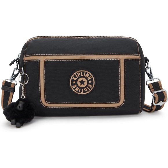 Handbags - Women's Crossbody Bag Zip Closure Black Petite Durable Everyday Use